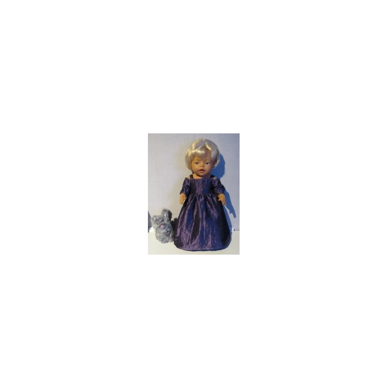 prinsessenjurk paars baby born 43cm