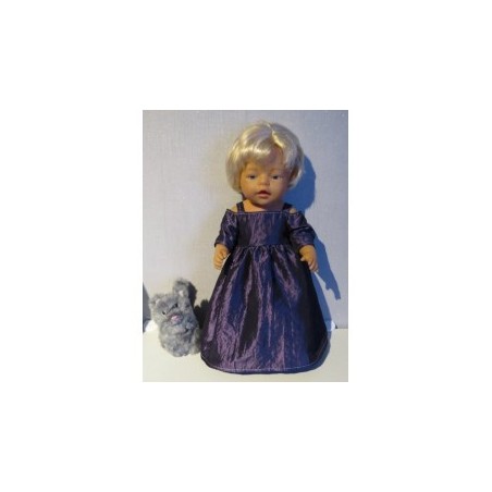 prinsessenjurk paars baby born 43cm