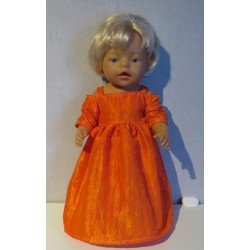 prinsessenjurk oranje baby born 43cm