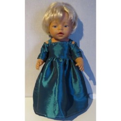 prinsessenjurk donker groen  baby born 43cm