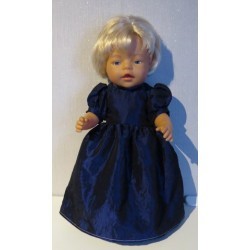 prinsessenjurk donker blauw baby born 43cm