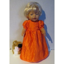 prinsessenjurk oranje baby born 43cm