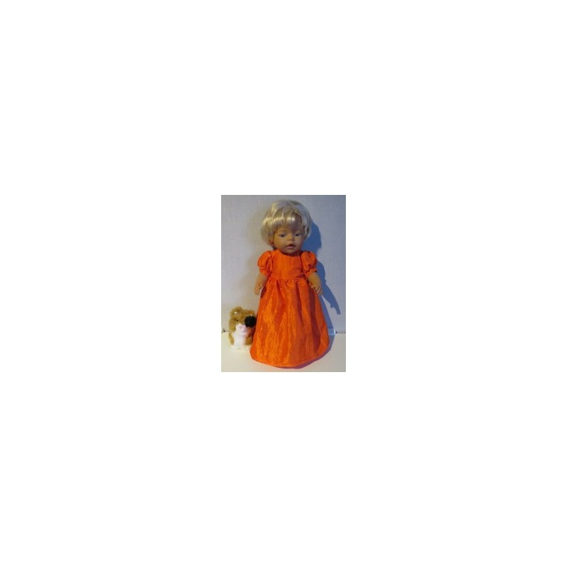 prinsessenjurk oranje baby born 43cm
