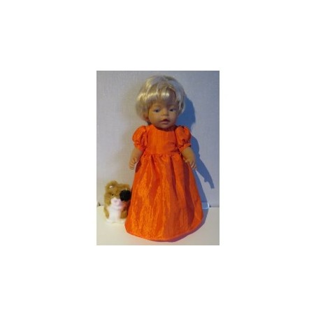 prinsessenjurk oranje baby born 43cm