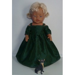 prinsessenjurk groen baby born 43cm