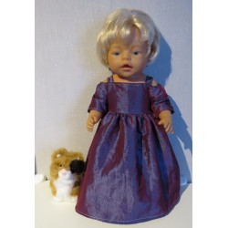 prinsessenjurk midden paars baby born 43cm