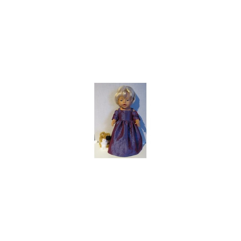 prinsessenjurk midden paars baby born 43cm