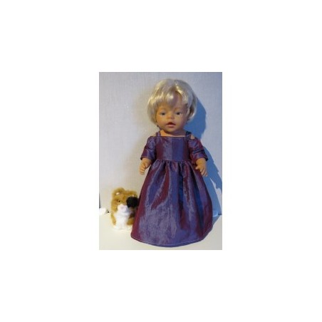 prinsessenjurk midden paars baby born 43cm