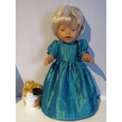 prinsessenjurk zeegroen baby born 43cm