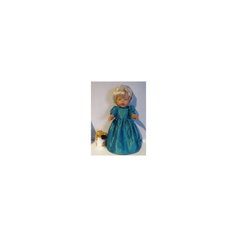 prinsessenjurk zeegroen baby born 43cm