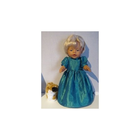 prinsessenjurk zeegroen baby born 43cm