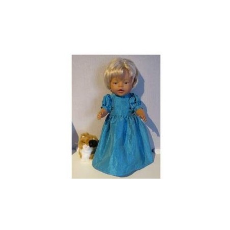prinsessenjurk blauw baby born 43cm