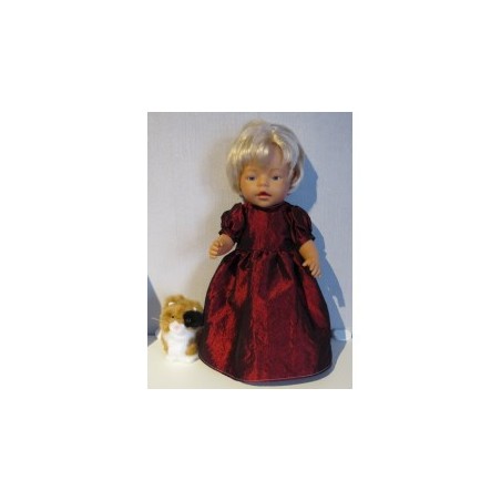 prinsessenjurk rood baby born 43cm