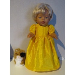 prinsessenjurk geel baby born 43cm