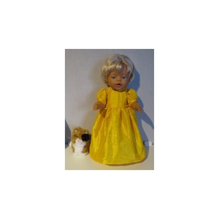 prinsessenjurk geel baby born 43cm