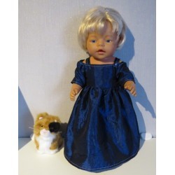 prinsessenjurk deep blauw baby born 43cm