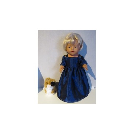 prinsessenjurk deep blauw baby born 43cm