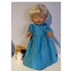 prinsessenjurk midden blauw baby born 43cm