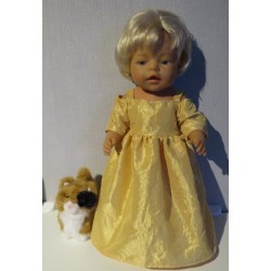 prinsessenjurk goud  baby born 43cm