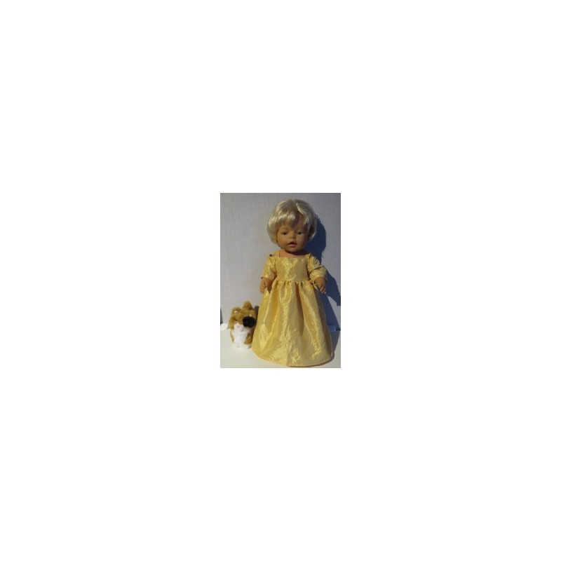 prinsessenjurk goud  baby born 43cm