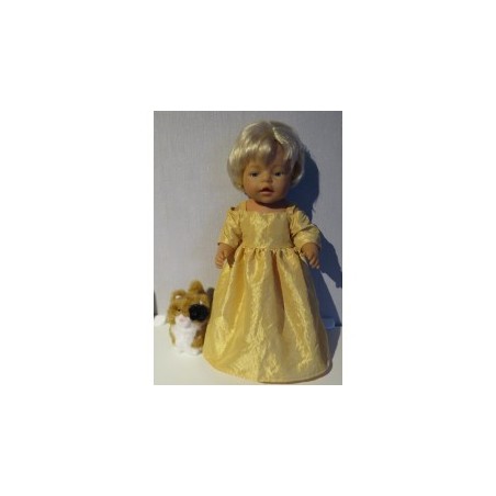 prinsessenjurk goud  baby born 43cm