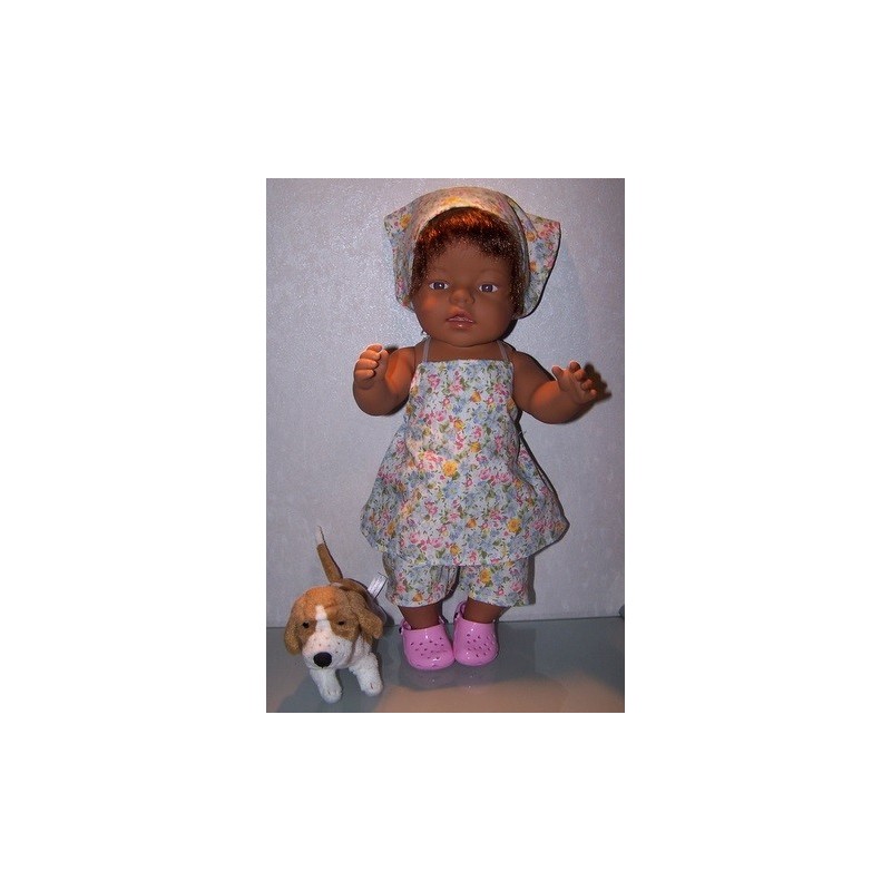 halterjurk setje bloemen baby born 43cm