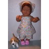 halterjurk setje bloemen baby born 43cm