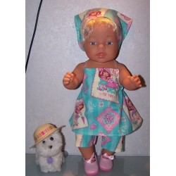 halterjurk setje strawberry shortcake sweet tea baby born 43cm
