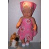 halterjurk setje strawberry shortcak tea roze baby born 43cm