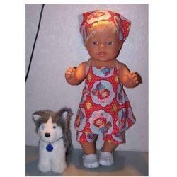 halterjurk setje strawberry shortcake aardbeien baby born 43cm