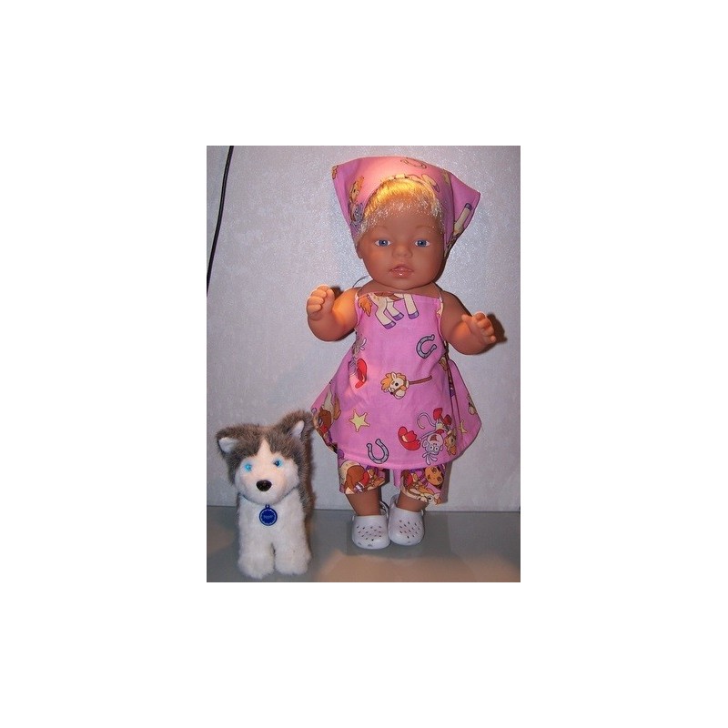 halterjurk setje dora paard baby born 43cm
