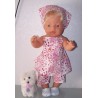 halterjurk setje bloemen rood baby born 43cm