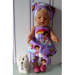 halterjurk setje dora paraplu baby born 43cm
