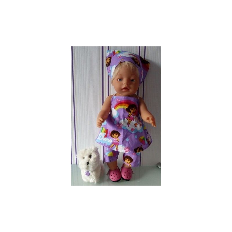 halterjurk setje dora paraplu baby born 43cm