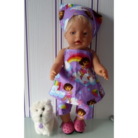 halterjurk setje dora paraplu baby born 43cm