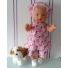 halterjurk setje hello kitty  baby born 43cm
