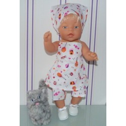 halterjurk setje roze snoepjes baby born 43cm