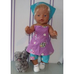 halterjurk setje lieveheerstbeestjes baby born 43cm