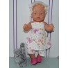 halterjurk setje wit vlinders  baby born 43cm