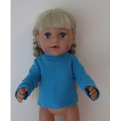 shirtjeaqua blauw  baby born 43cm