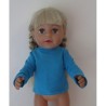 shirtjeaqua blauw  baby born 43cm