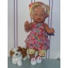 halterjurk setje roze geel baby born 43cm