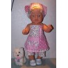 halterjurk setje rozadotje roze baby born 43cm