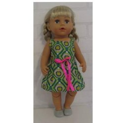 zonnejurk groen appels baby born 43cm