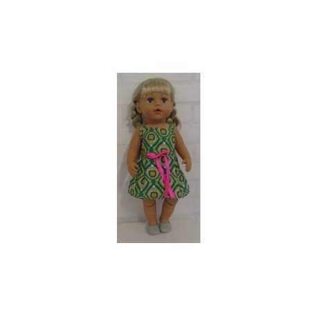 zonnejurk groen appels baby born 43cm