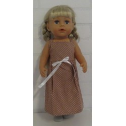 zonnejurk bruin stippen baby born 43cm