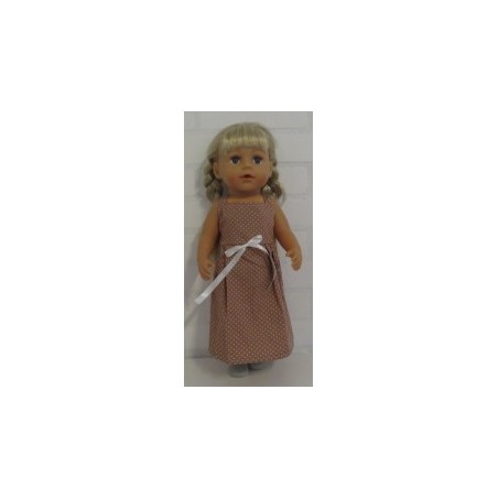 zonnejurk bruin stippen baby born 43cm