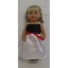 zonnejurk zwart met wit baby born 43cm