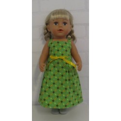 zonnejurk groen sterren  baby born 43cm