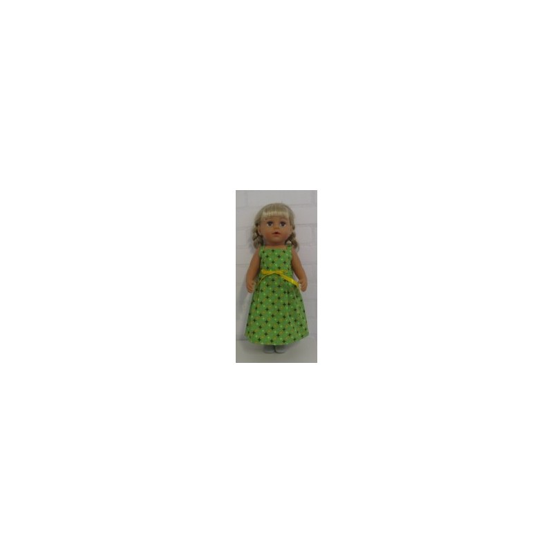 zonnejurk groen sterren  baby born 43cm